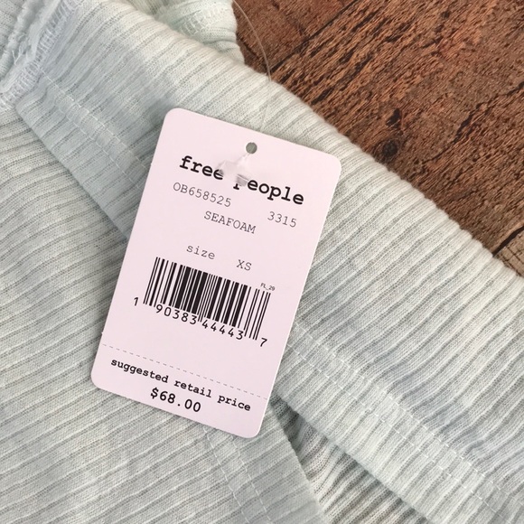 New Free People Asymetrical Seafoam Top - Picture 4 of 6